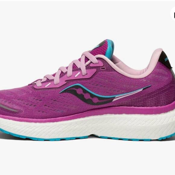 Saucony Women's Triumph 19 Running Shoe Purple Size 9 Magenta Purple Pink - Picture 1 of 5
